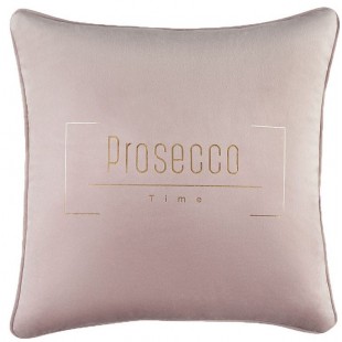 Moderná zamatová ružová obliečka na vankúš Prosecco
