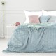 Obojstranná tyrkysová dekoračná deka na posteľ so strieborným prešívaním