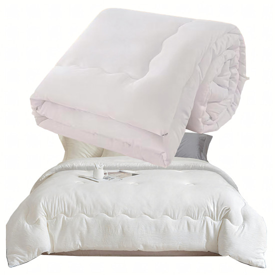 Kołdra Całoroczna Przewiewna Ciepła Zimowa na Zimę 160x200cm Biała