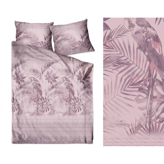 Elegantné posteľné obliečky zo saténovej bavlny s exotickým motívom