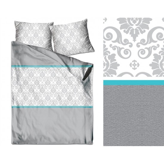Obojstranné posteľné obliečky zo saténovej bavlny s ornamentami