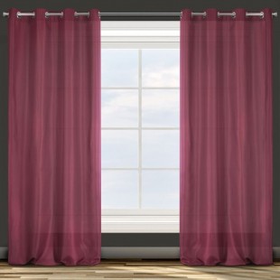 Jednofarebný stredne zatemňujúci bordový záves 
