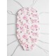 Bielo ružový kokón pre bábätko s motívom srnky a kvetiniek