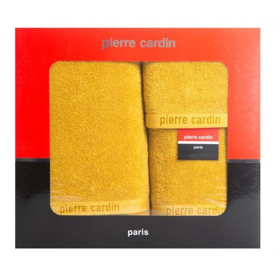 3- časťový komplet uterákov a osušky v horčicovej farbe Pierre Cardin