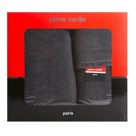 3- časťový komplet uterákov a osušky v tmavosivej farbe Pierre Cardin
