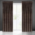 Tmavohnedý zamatový záves s riasiacou páskou