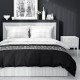 Bavlnené obojstranné posteľné obliečky v čierno bielej farbe so vzorom