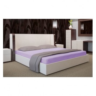 Svetlo fialová jersey posteľná plachta s gumičkou 