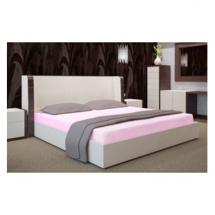 Svetlo ružová jersey posteľná plachta s gumičkou 