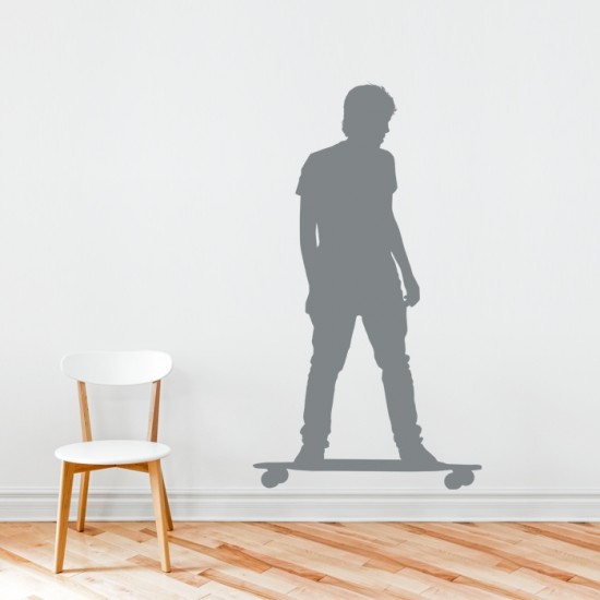 Nálepka na stenu s motívom skatera