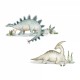 Detská nálepka s motívom dinosaurov Stegosaurus