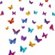 Sústava krásnych detských farebných nálepiek s motýlim vzorom