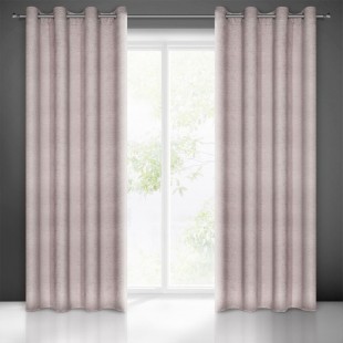 Ružový stredne zatemňujúci záves so zavesením na kruhy