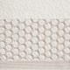 Béžový bavlnený uterák s ozdobenou časťou