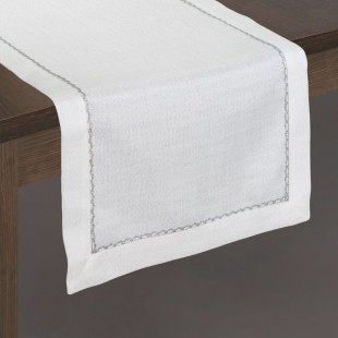 Sivo-strieborný dekoračný behúň