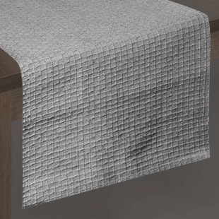 Sivý dekoračný behúň so vzorom