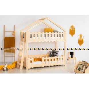ADEKO detská poschodová posteľ v tvare domčeka