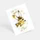 Zlatý lesklý plagát Ninja zajačik