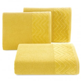 Žltý bavlnený kúpeľňový ručník