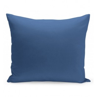 Jednofarebná obliečka na vankúš tmavomodrej farby 