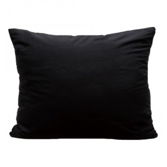 Čierna jednofarebná obliečka z mikrovlákna na vankúšik