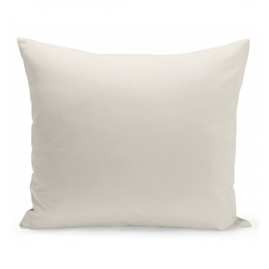 Jednofarebná obliečka z mikrovlákna na vankúš v svetlo pieskovej farbe