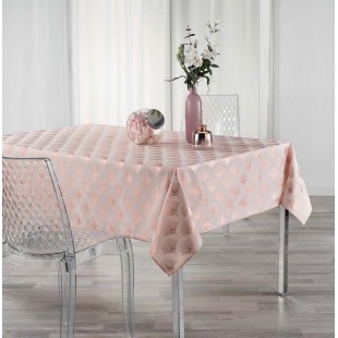 Ružový obrus na stôl so vzorom