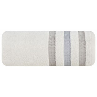 Krémový kúpeľňový ručník s ozdobnými pásmi