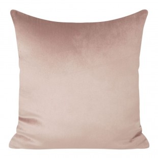 Ružová zamatová dekoračná obliečka na vankúš