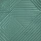 Prehoz na posteľ zelený zamatový s geometrickým vzorom