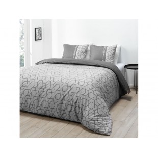 Vzorované posteľné obliečky sivej farby HASHTAG