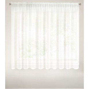 Záclona v krémovej farbe s riasiacou páskou