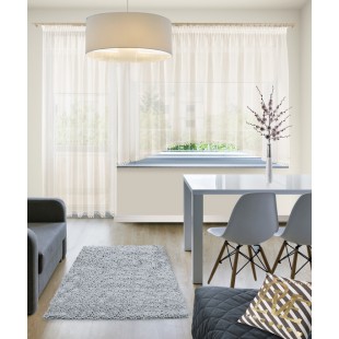 Komplet dvoch krémových záclon na balkón