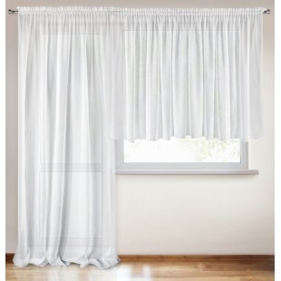 Komplet dvoch záclon v bielej farbe