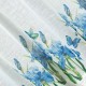 Vitrážková záclona s modrými kvetmi