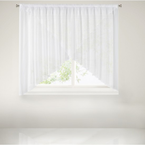 Záclona dekoračná v bielej farbe