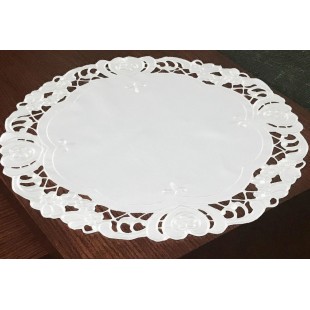 Dekoračný obrus kruhový s ozdobným lemom