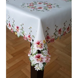 Obrus na stôl s ružovými kvetmi
