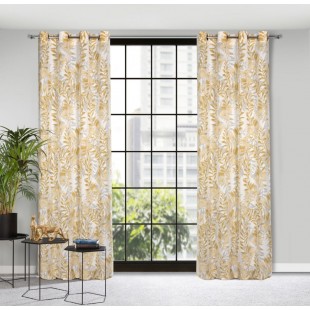 Záves stredne zatemňujúci so žltými vetvičkami