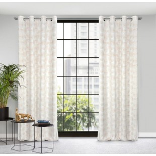 Záves biely stredne zatemňujúci so zlatími lístkami