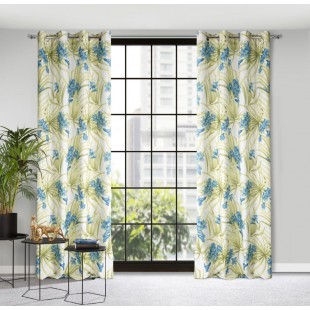 Záves stredne zatemňujúci s modrými ľaliami