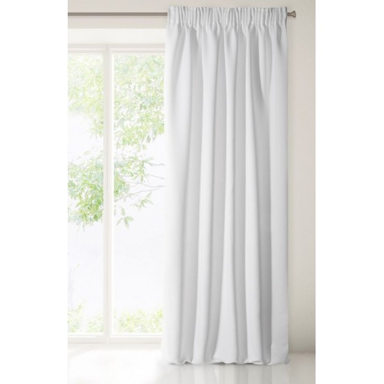 Záves stredne zatemňujúci jednofarebný biely