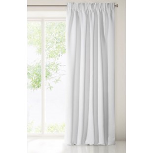 Záves stredne zatemňujúci jednofarebný biely