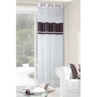 Hnedo biely záves na okno 