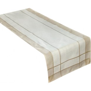 Behúň na stôl bielo-béžový