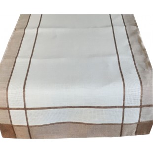 Behúň na stôl bielo-hnedý