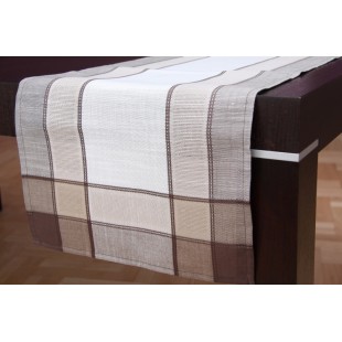 Behúň károvaný bielo-hnedý