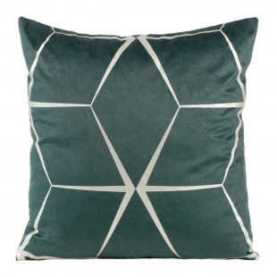 Obliečka na vankúš s motívom v tmavomentolovej farbe