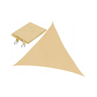 Tieniaca plachta v tvare trojuholníka v béžovej farbe