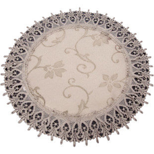 Béžový dekoračný obrúsok s ozdobným lemom